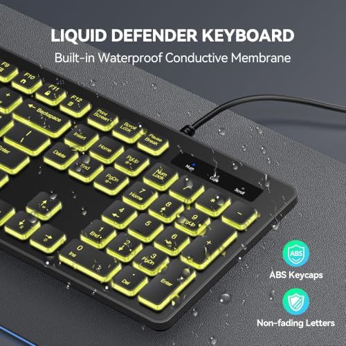 Wired silent keyboard with RGB backlighting — photo 4