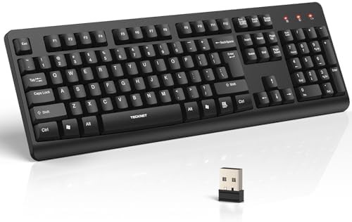 Silent full size wireless keyboard with numpad