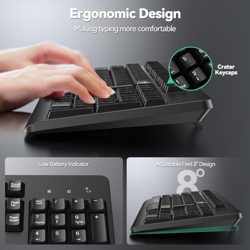 Silent full size wireless keyboard with numpad — photo 5