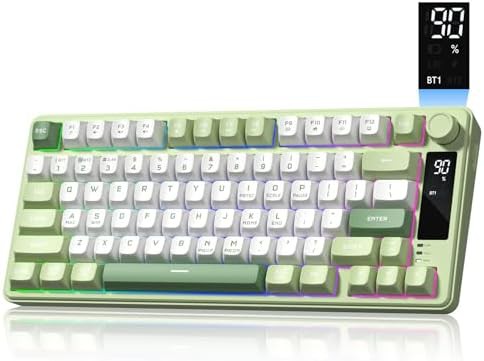 Green creamy wireless mechanical keyboard