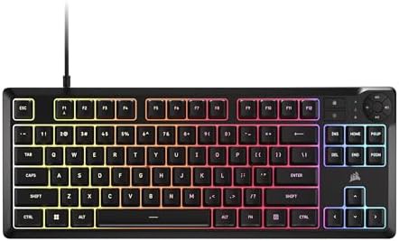 Tenkeyless quiet membrane gaming keyboard