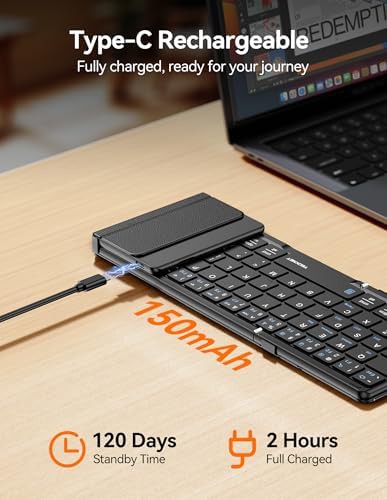 Foldable travel keyboard with integrated touchpad — photo 5