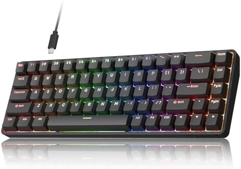 Dierya DK68-C black 60 percent magnetic switch keyboard