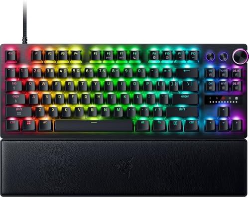 Black tenkeyless esports keyboard with 8khz polling