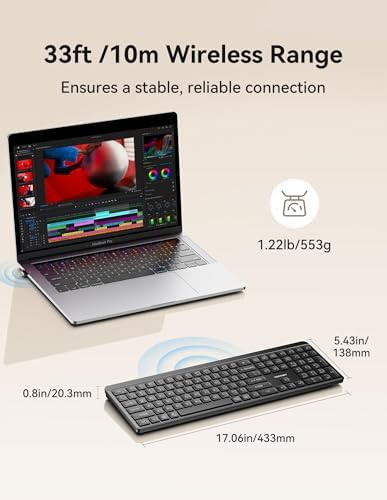 Rechargeable full size membrane wireless keyboard — photo 5
