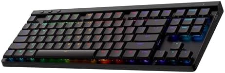 Black wired low profile mechanical gaming keyboard