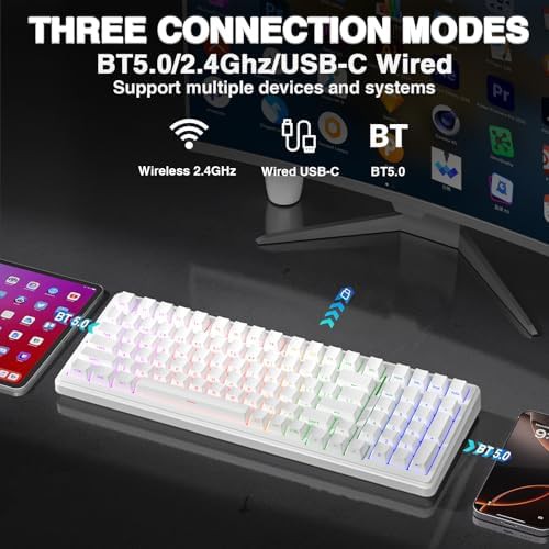 Triple mode gasket mounted keyboard with linear switches — photo 3