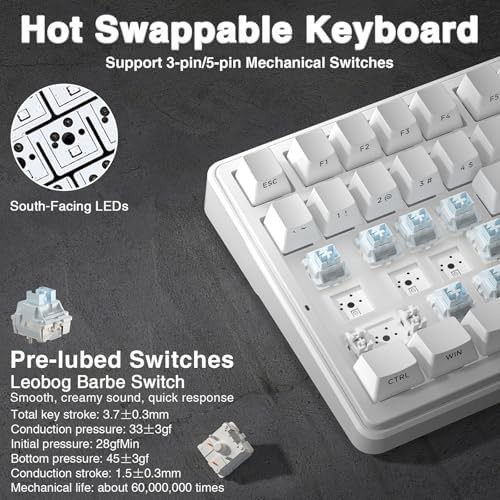 Triple mode gasket mounted keyboard with linear switches — photo 5