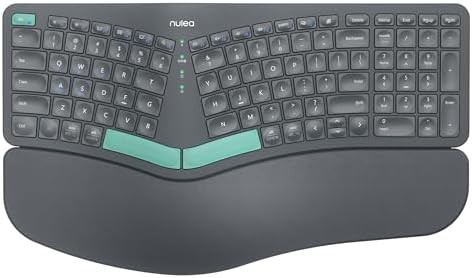 Wireless ergonomic keyboard with cushioned rest