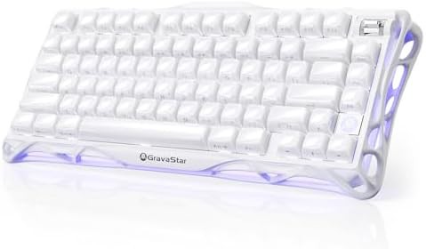 GravaStar Mercury K1 RGB white wireless mechanical keyboard