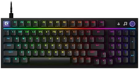 Black linear 98 key mechanical gaming keyboard