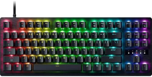 Analog optical tenkeyless keyboard in black