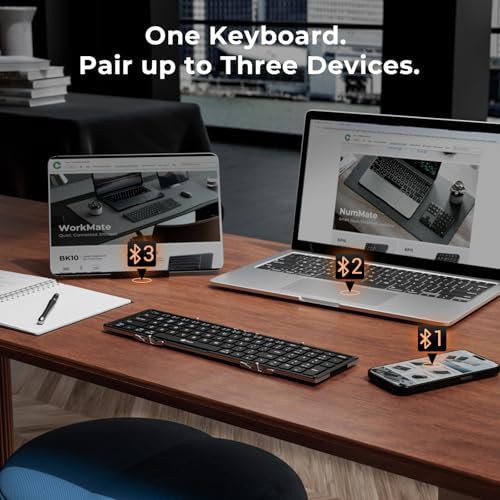 iClever foldable Bluetooth keyboard with number pad — photo 3