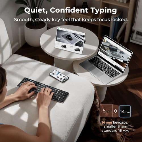 iClever foldable Bluetooth keyboard with number pad — photo 4