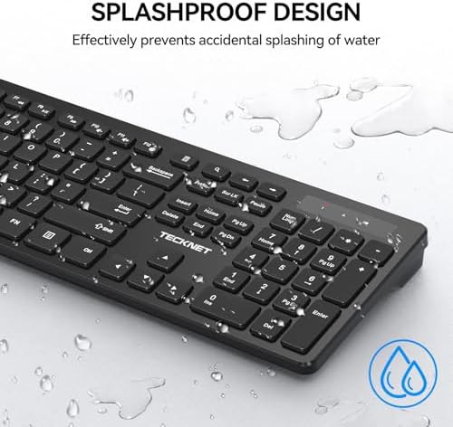 Full size black dual mode wireless keyboard — photo 5