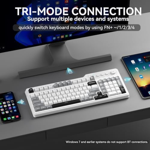 Wireless gaming keyboard with number pad and knob — photo 3