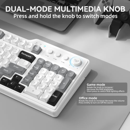 Wireless gaming keyboard with number pad and knob — photo 5
