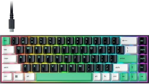 Hot swappable mini mechanical gaming keyboard